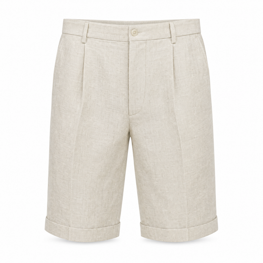 Lucento Linnen Short – Luchtig, Comfortabel & Tijdloos