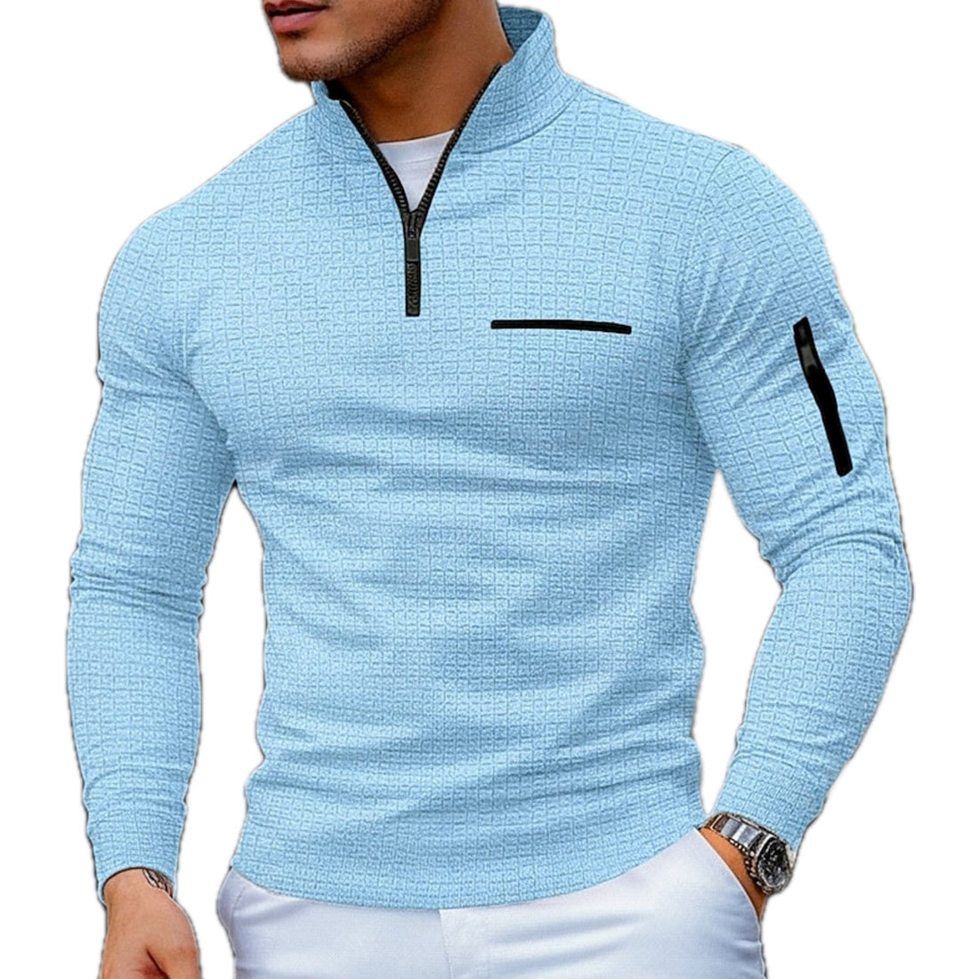 Vittore Gestructureerde Halfzip Sweater