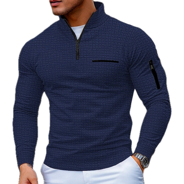 Vittore Gestructureerde Halfzip Sweater