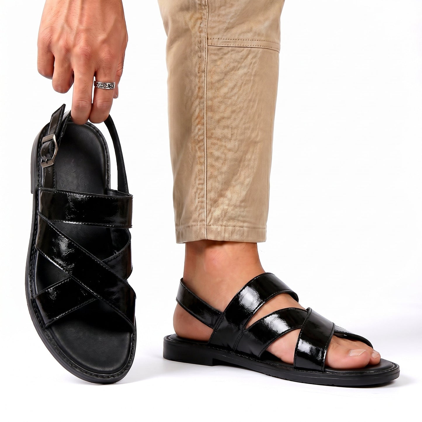 Cesare Leren Sandalen – Elegant, Comfortabel & Tijdloos