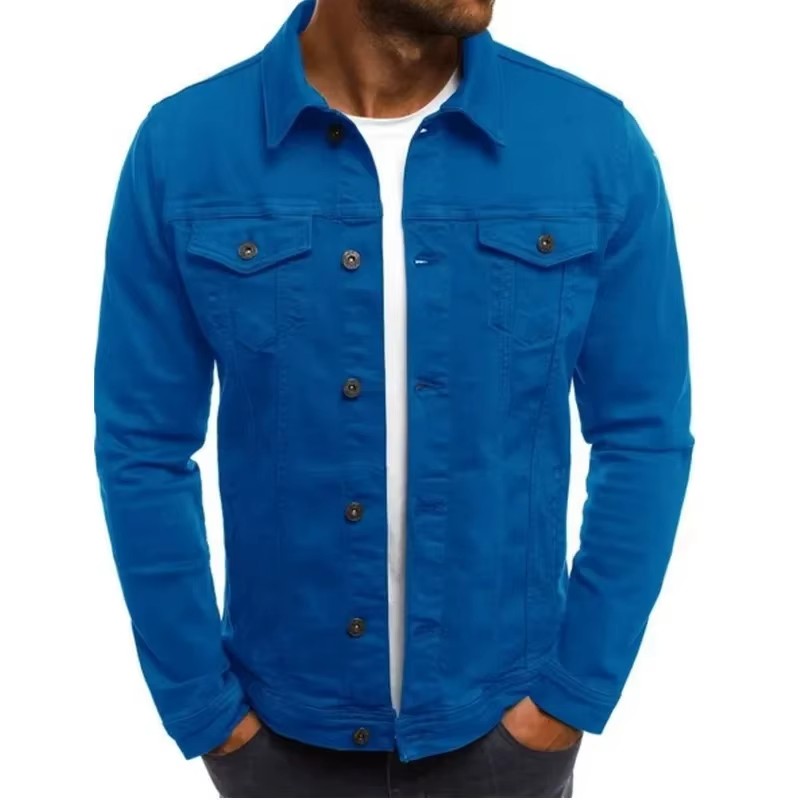 Paolo Katoenen Spijkerjack - Blauw