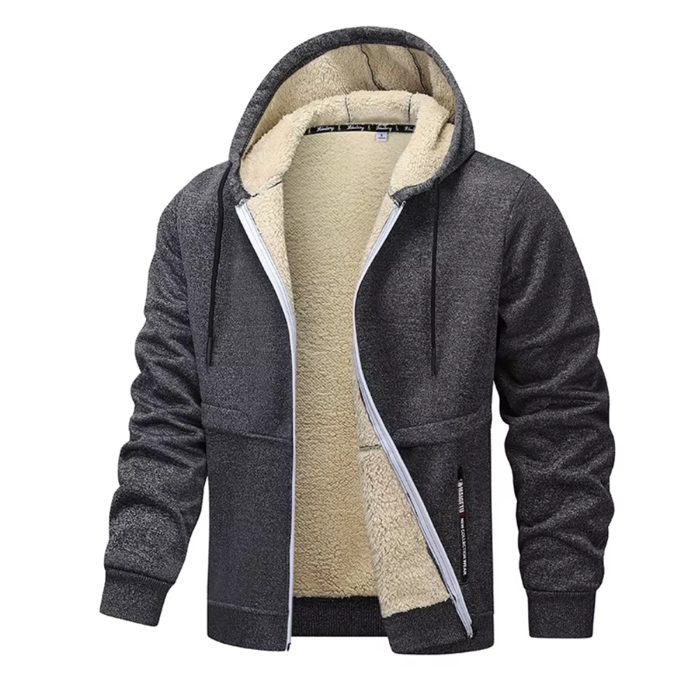 Tibor Teddy Fleece Hoodie - Donkergrijs