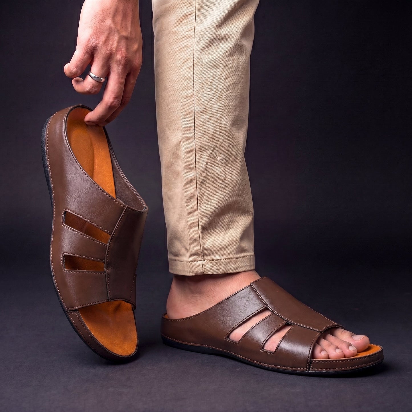 Cavaro Leren Sandalen – Verfijnd, Comfortabel & Tijdloos