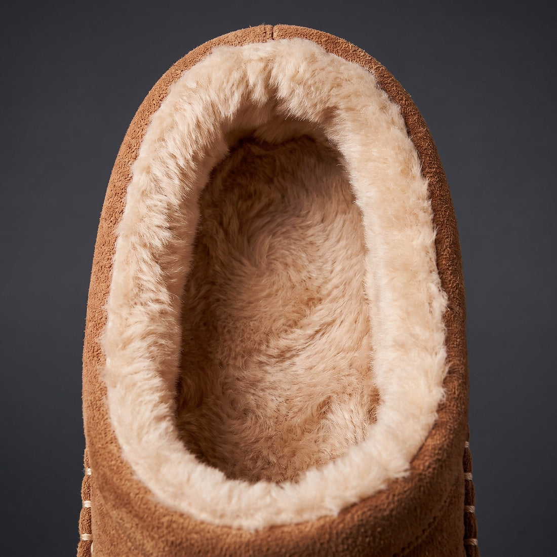 Nando Suède Pantoffels met Warme Voering