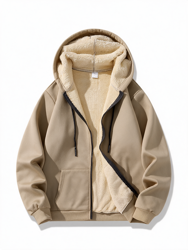 Nardo Sherpa-gevoerde Hoodie met Rits