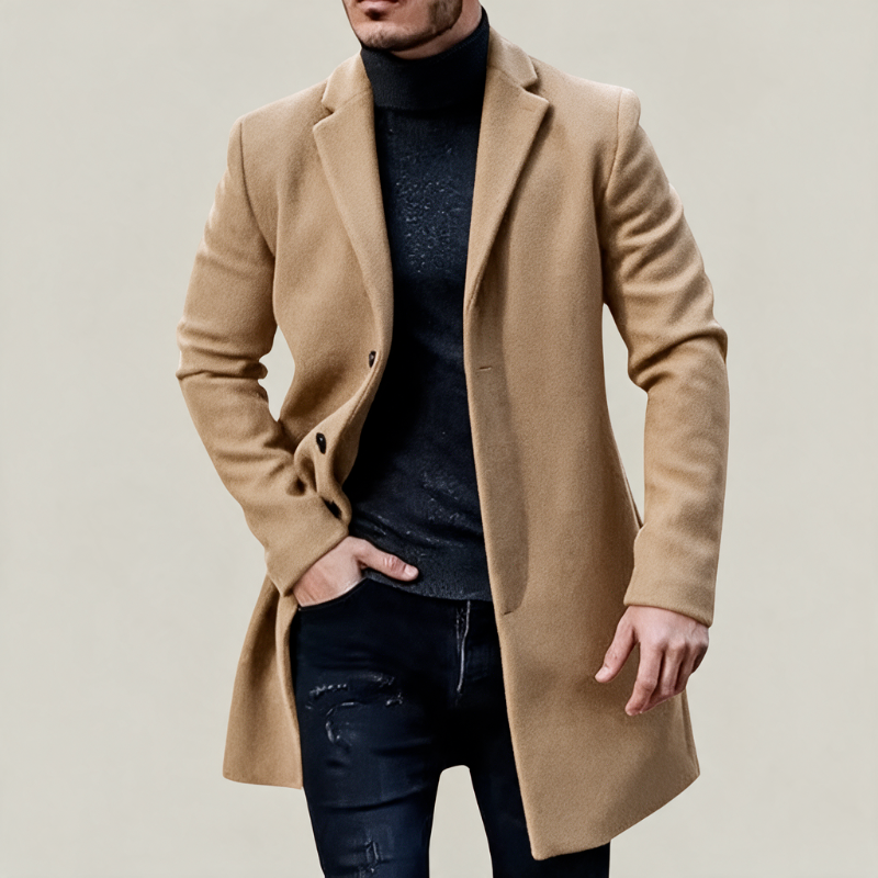 Amerigo Wollen Overjas - Beige