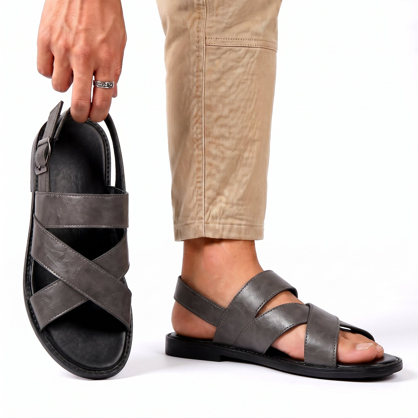 Cesare Leren Sandalen – Elegant, Comfortabel & Tijdloos