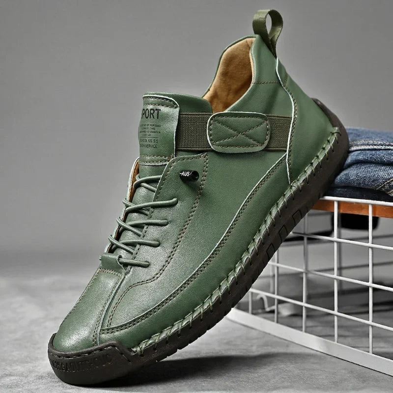 Ermanno Handgestikte Veterschoenen met Klittenband