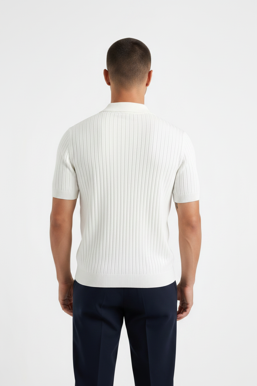 Montevivo Gebreide Polo – Verfijnd, Ademend & Tijdloos
