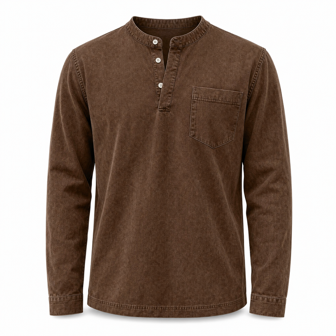 Cassiano Katoenen Henleyshirt