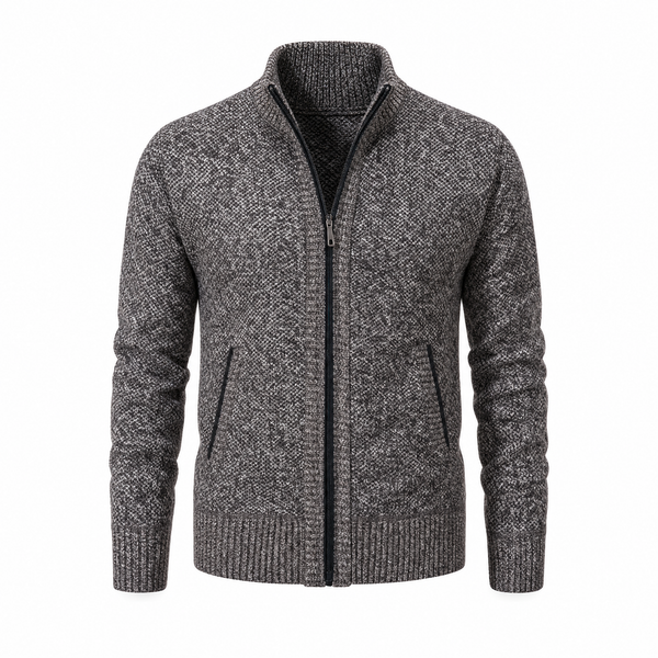 Ivo Gebreid Vest met Opstaande Kraag