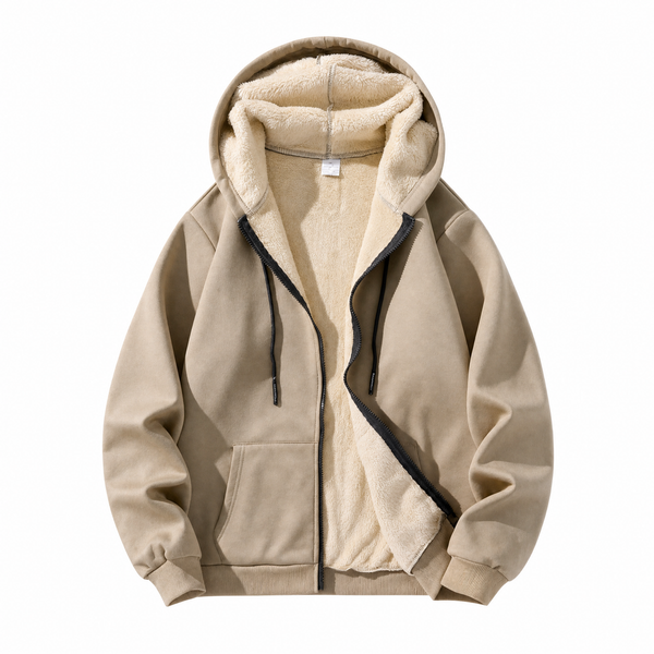 Nardo Sherpa-gevoerde Hoodie met Rits
