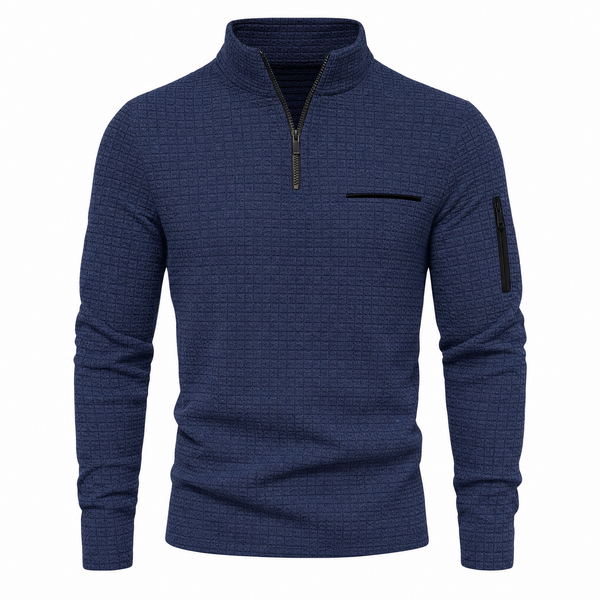 Vittore Gestructureerde Halfzip Sweater