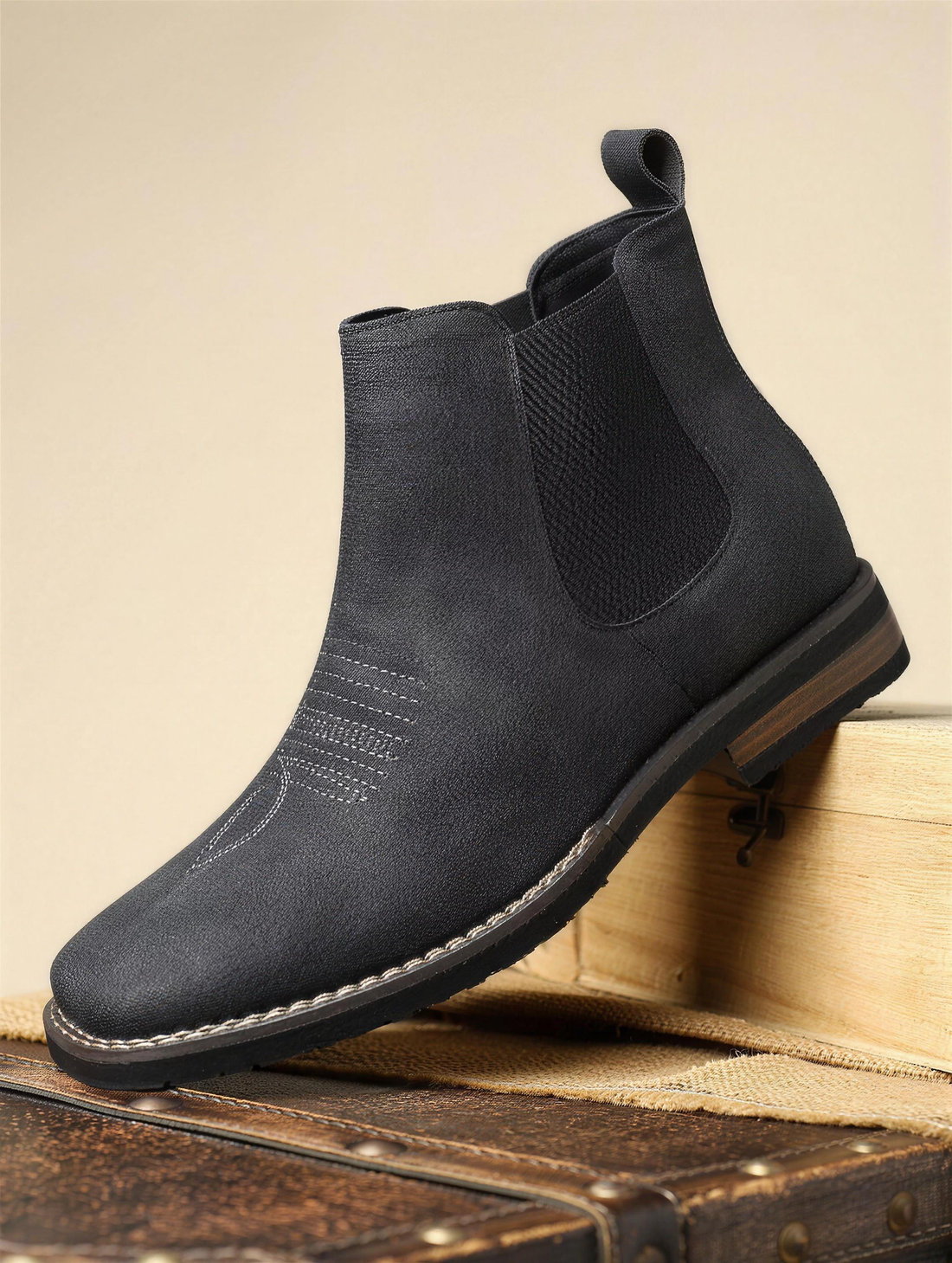 Brando Suède Chelsea Boots – Zwart