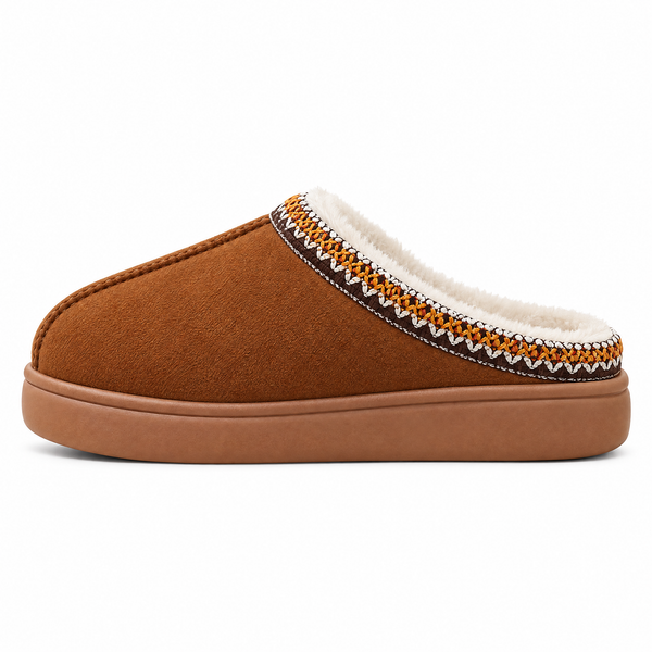 Gino Suède Pantoffels met Pluche Voering