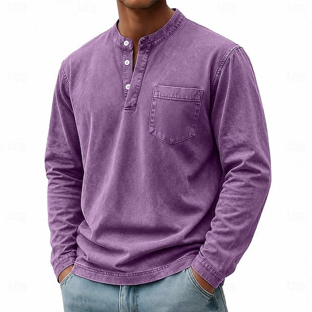 Cassiano Katoenen Henleyshirt