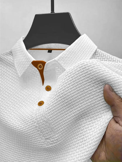 Bellagio Textuur Polo – Verfijnd, Ademend & Tijdloos