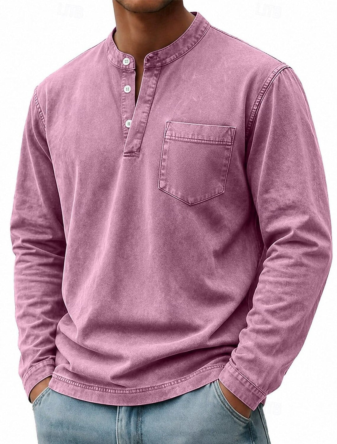 Cassiano Katoenen Henleyshirt
