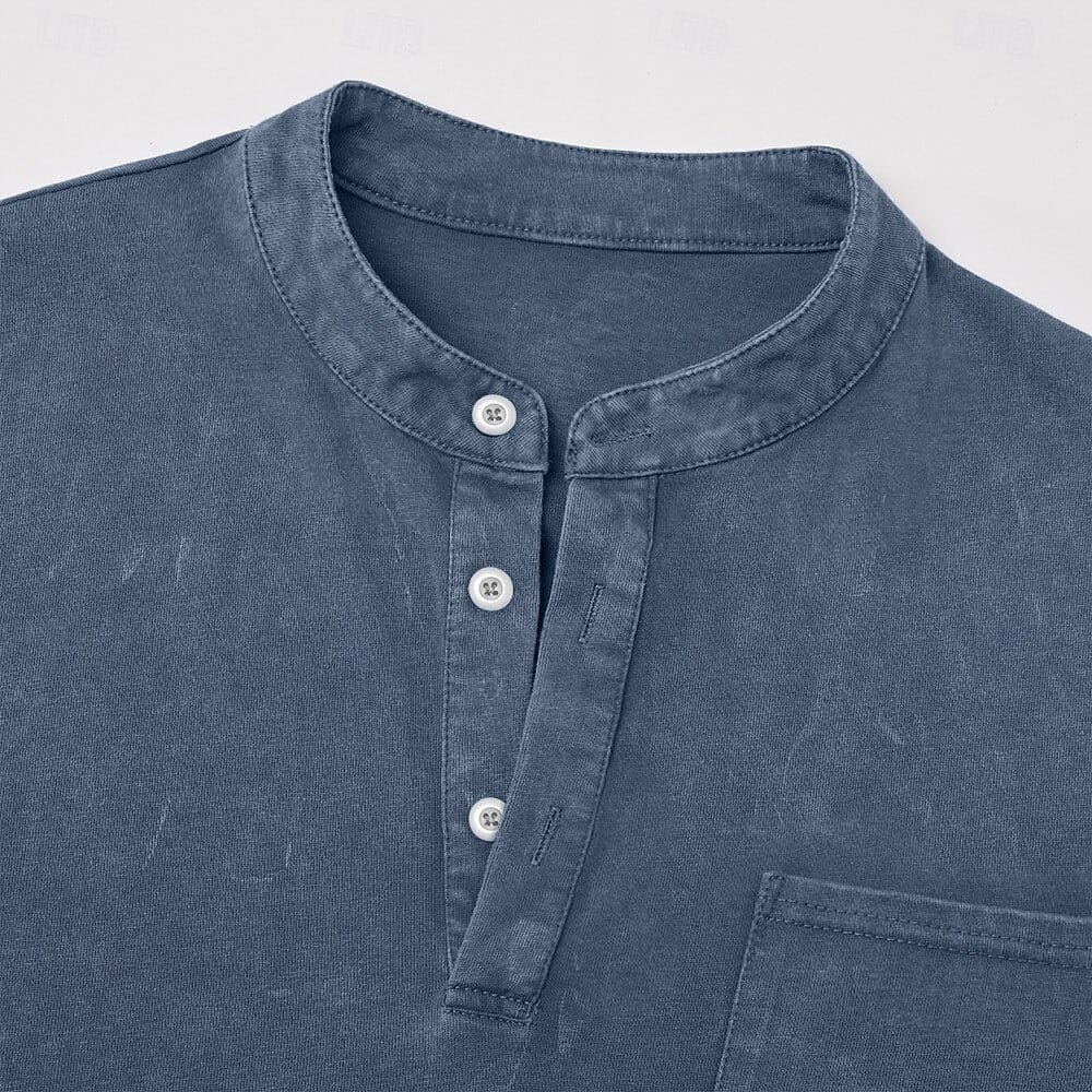 Cassiano Katoenen Henleyshirt