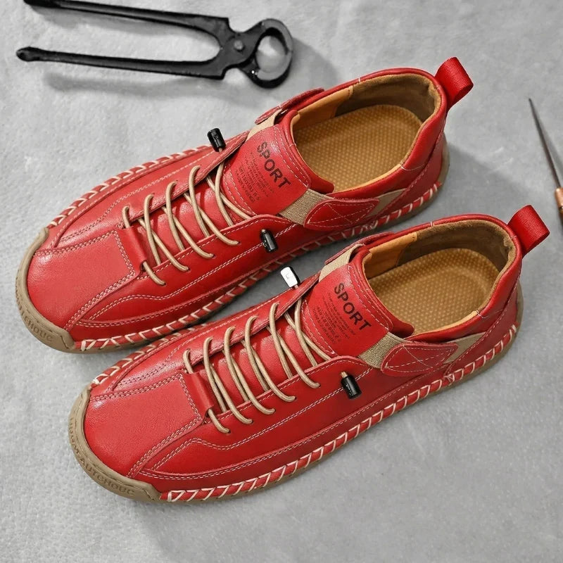 Ermanno Handgestikte Veterschoenen met Klittenband